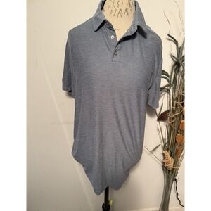 Vuori Heathered Blue-Gray Polo Shirt